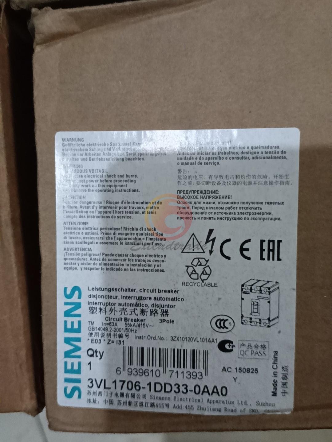 ONE NEW Siemens 3VL1706-1DD33-0AA0