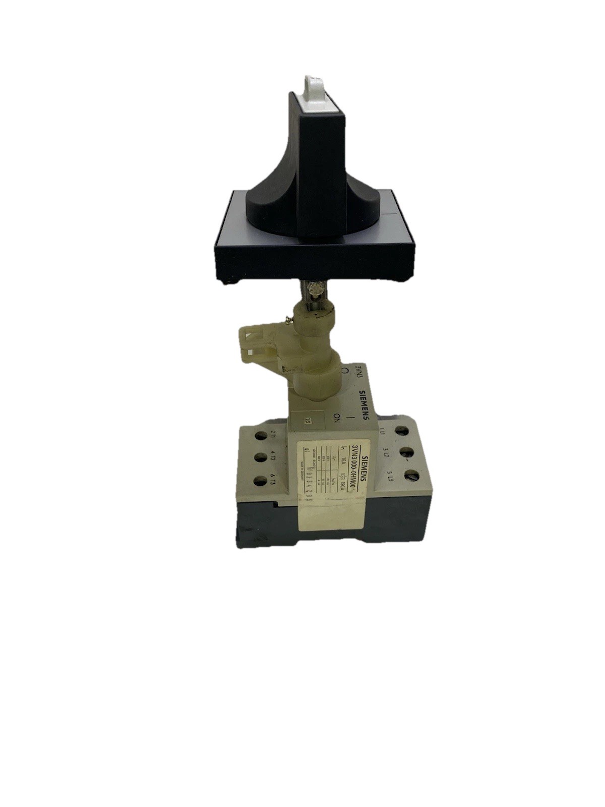 Siemens 3vn3 000-0hm00 Motor Starter W/panel Mounted Switch