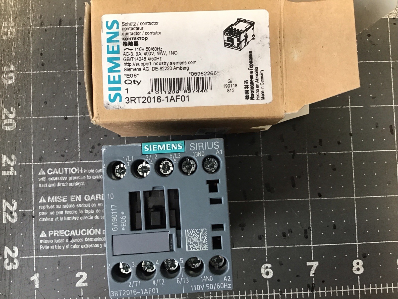 SIEMENS 3RT2016-1AF01 110V 20A (LB53H)