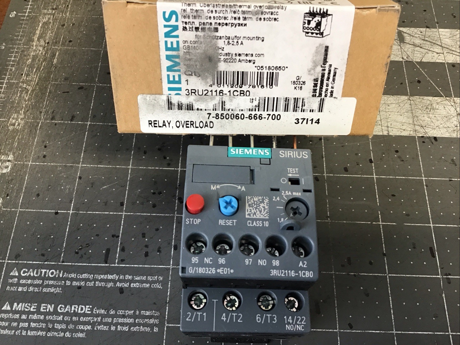 SIEMENS SIRUS G/180326*E01*/3RU2116-1CB0(LB53U)