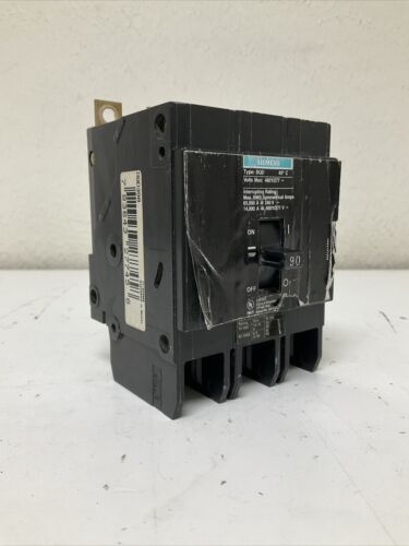 Used Siemens BQD390 90 Amp, 3 Pole, 480 Volt Breaker