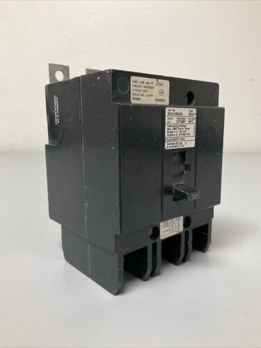 Used Siemens BQCH3B030 30 Amp, 3 Pole, 480 Volt Breaker