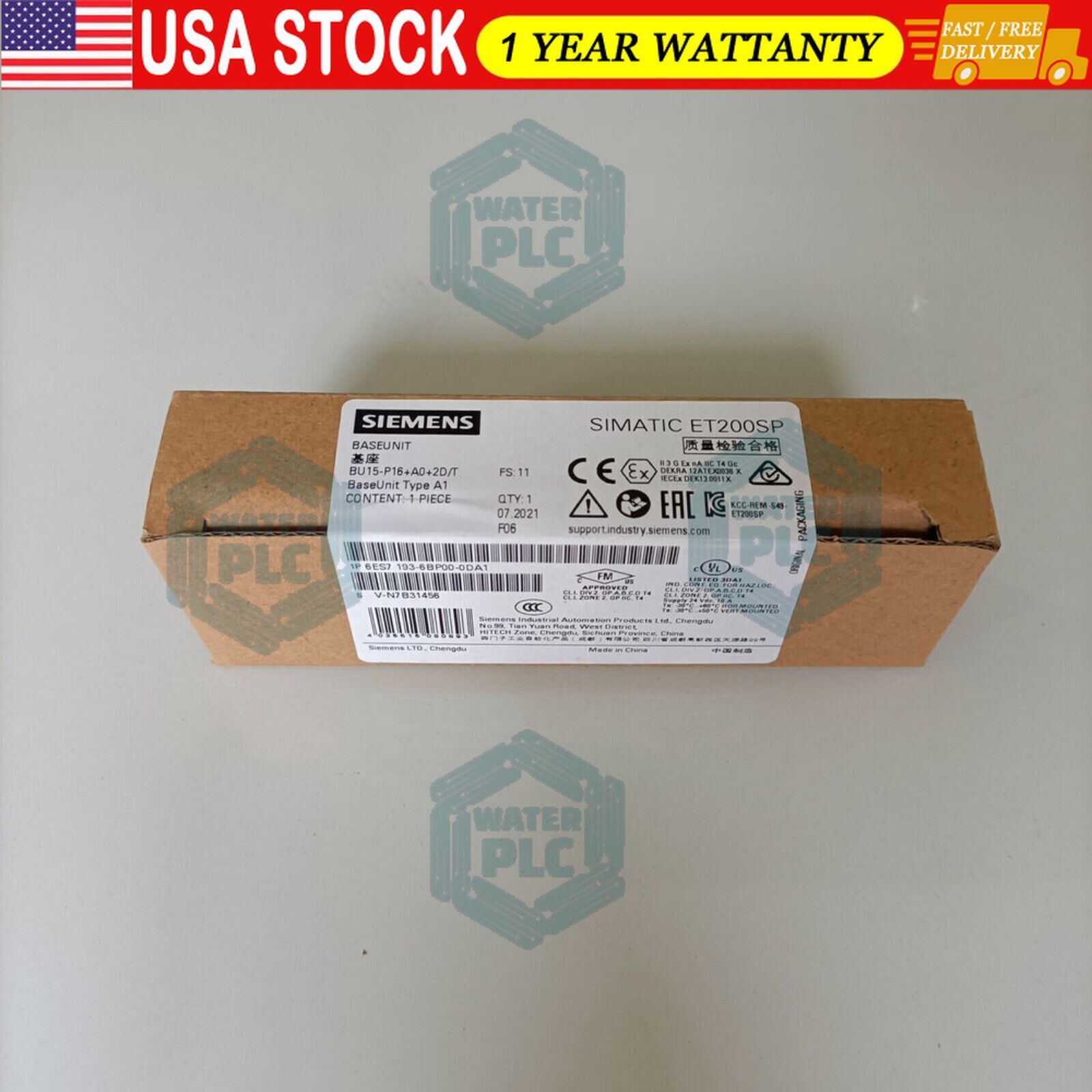 New Siemens 6ES7193-6BP00-0DA1 SIMATIC ET 200SP 6ES7 193-6BP00-0DA1