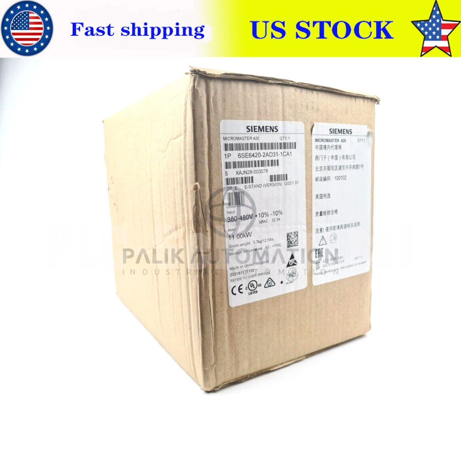 New Siemens 6SE6 420-2AD31-1CA1 6SE6420-2AD31-1CA1 MICROMASTER 420 with Filter