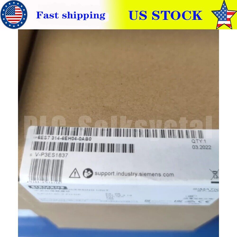 New Siemens 6ES7 314-6EH04-0AB0 6ES7314-6EH04-0AB0 S7-300, CPU 314C-2PN/DP