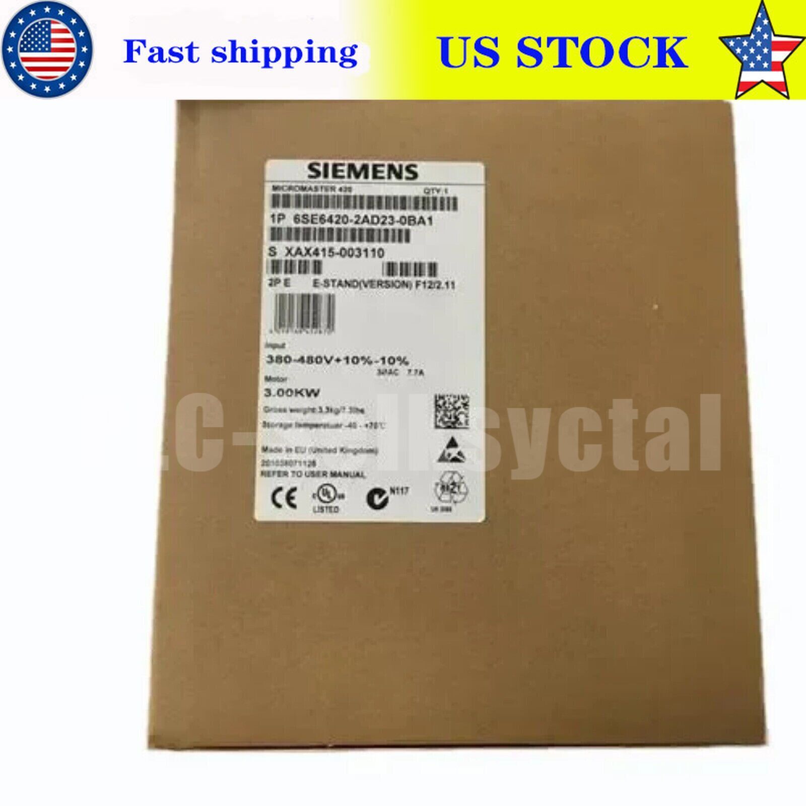 New Siemens 6SE6 420-2AD23-0BA1 MICROMASTER 420 with Filter 6SE6420-2AD23-0BA1