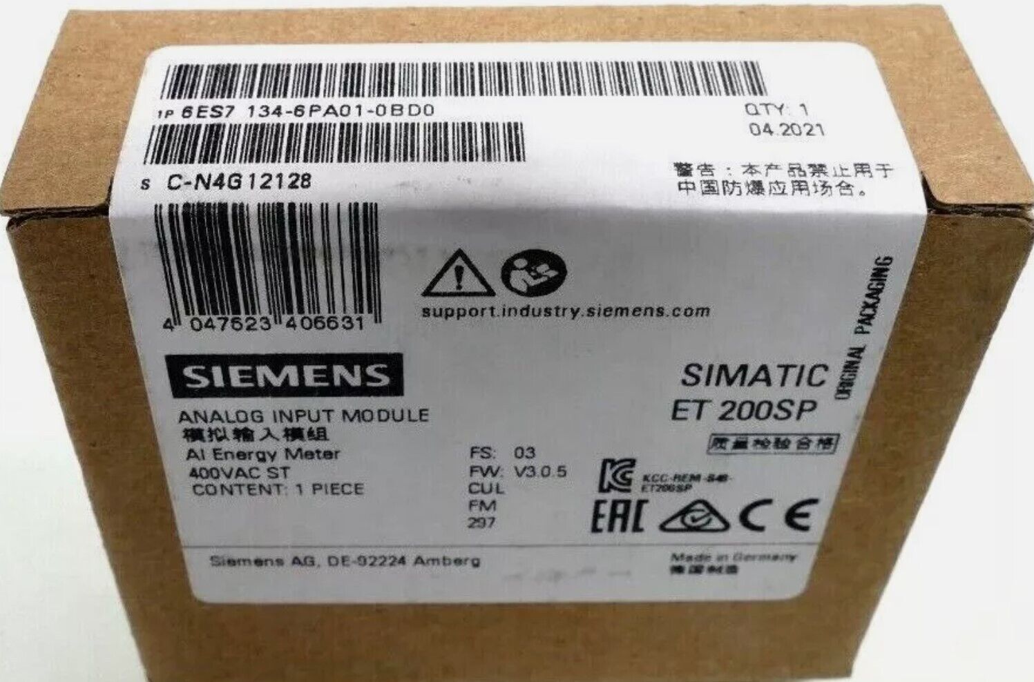 New In Box  Siemens 6ES7 134-6PA01-0BD0/ 6ES7 134-6PA01-0BD0 PLC Module