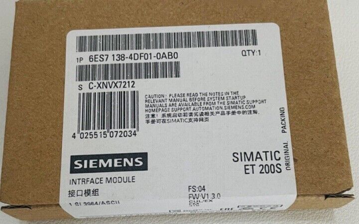 New Siemens 6ES7 138-4DF01-0AB0 /6ES7 138-4DF01-0AB0 Interface Module