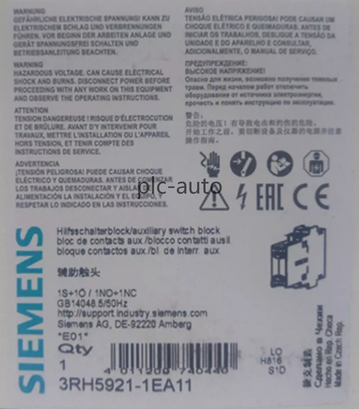 SIEMENS 3RH5921-1EA11 Auxiliary Contact  NEW