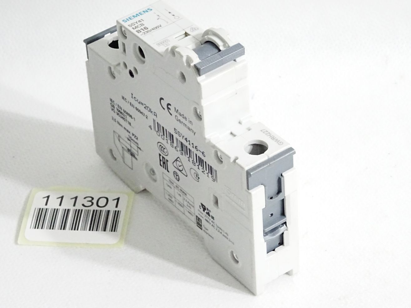 Siemens Circuit Breaker 5SY41 MCB B16 5SY4116-6