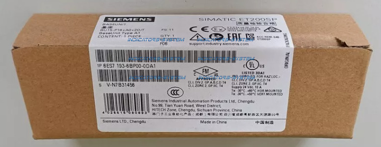 New Siemens 6ES7193-6BP00-0DA1