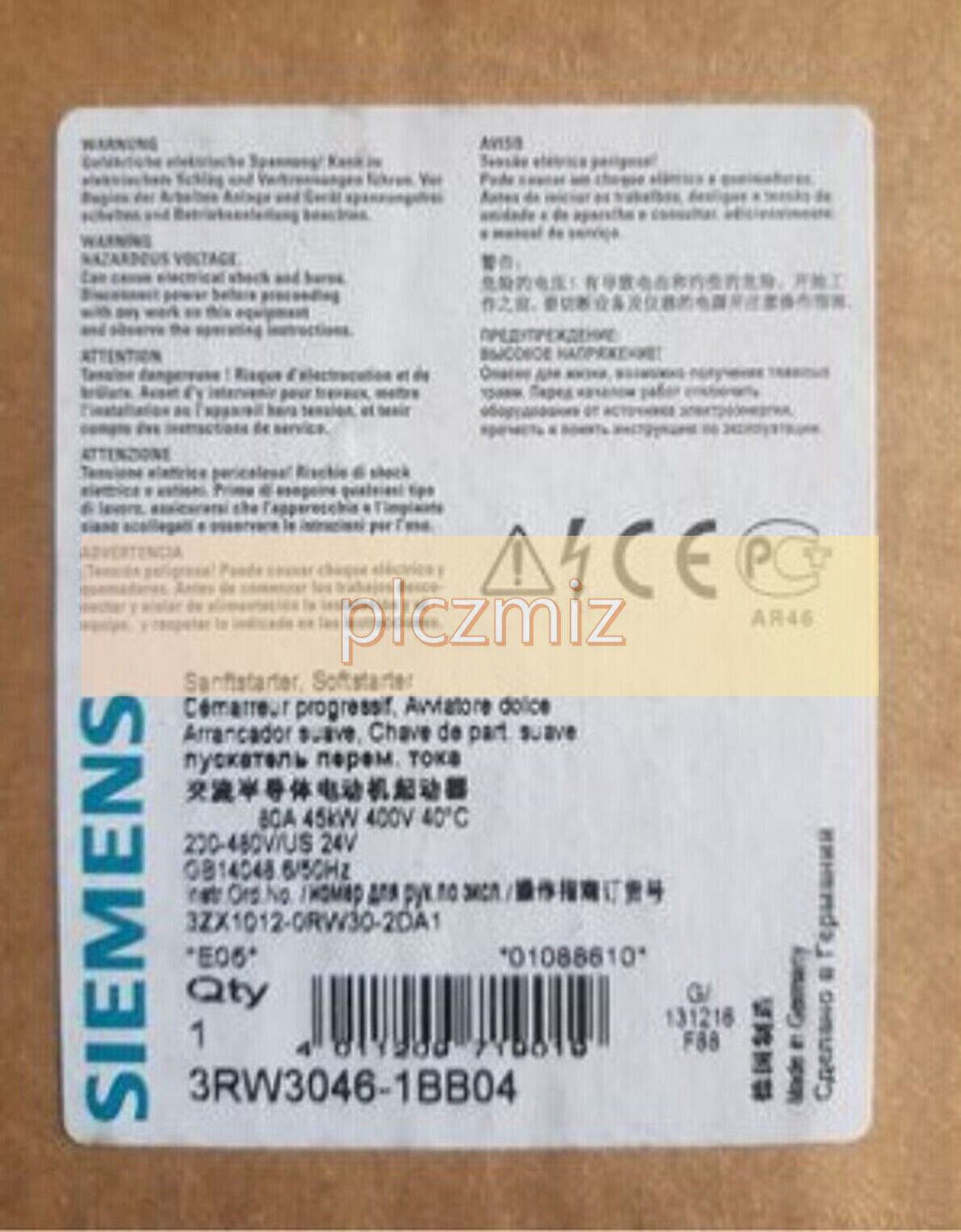 NEW SIEMENS 3RW3046-1BB04 Soft Starter 45KW