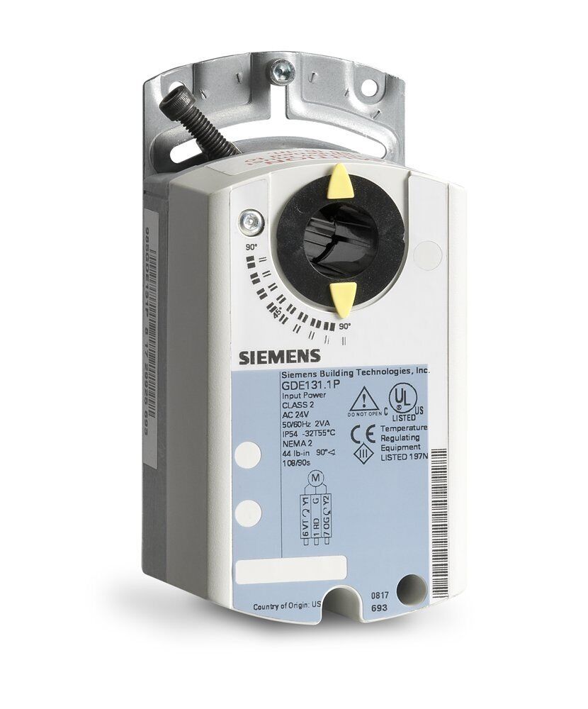 Siemens Non-Spring Return Electric Damper Actuator, 3-Position, Plenum Cabling