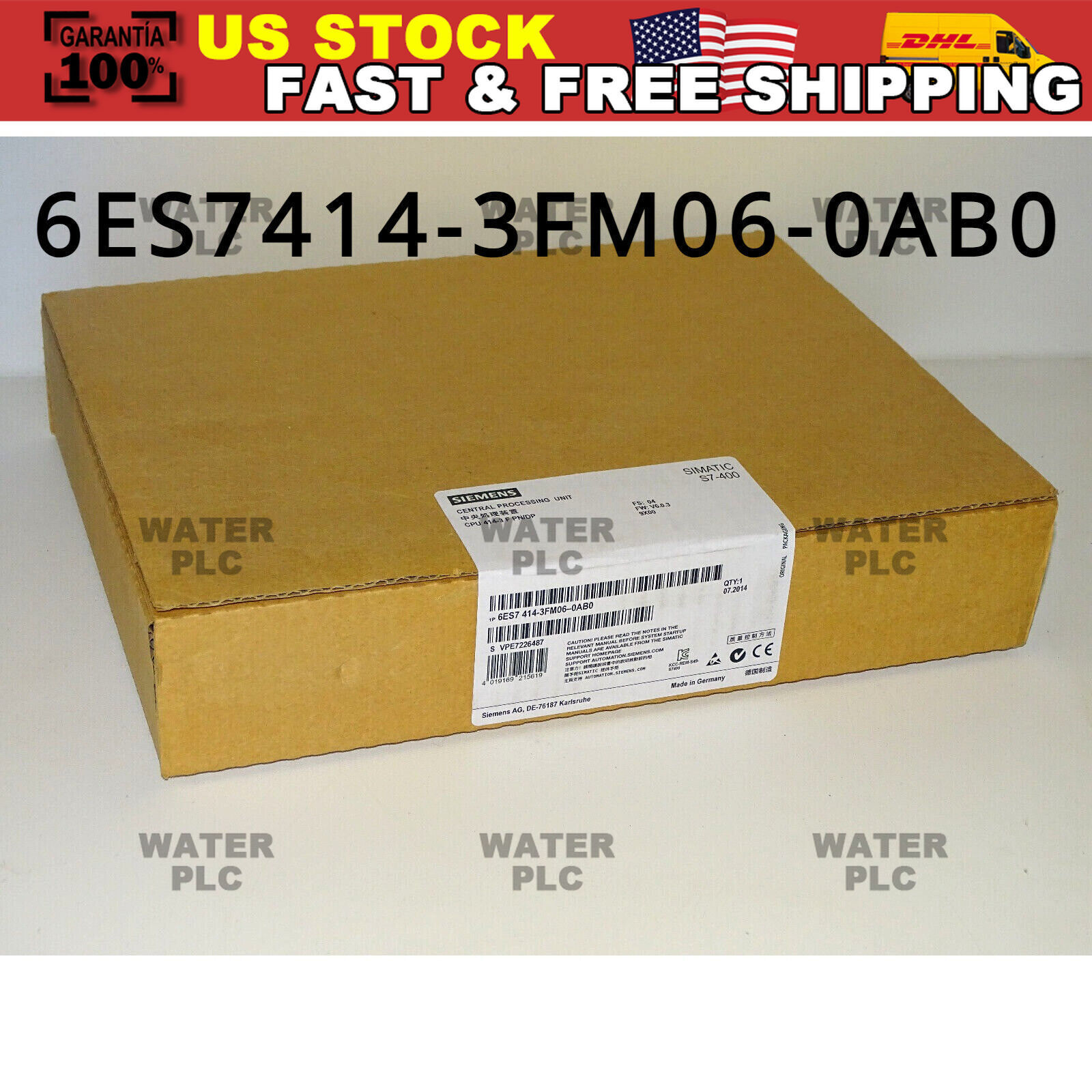 New Siemens 6ES7 414-3FM06-0AB0 6ES7414-3FM06-0AB0 SIMATIC S7-400 CPU414F-3
