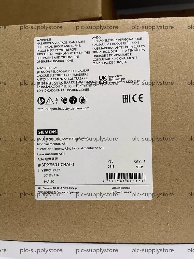 ONE NEW Siemens Power Supply Unit 3RX9501-0BA00 3RX9 501-0BA00