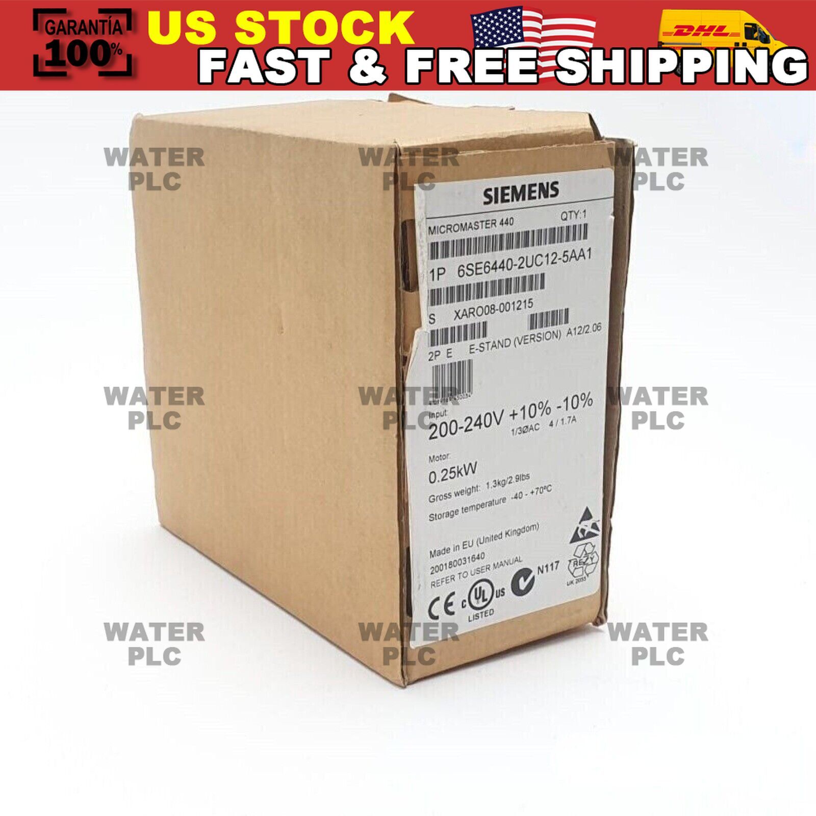 New Siemens 6SE6440-2UC12-5AA1 6SE6440-2UC12-5AA1 MICROMASTER440 without filter