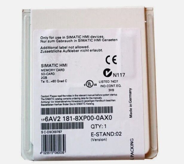 New Siemens 6AV2 181-8XP00-0AX0 /6AV2181-8XP00-0AX0 Memory Card