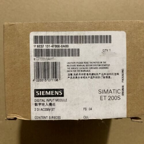 New In Box Siemens 6ES7131-4FB00-0AB0 /6ES7131-4FB00-0AB0 Digital Input Module