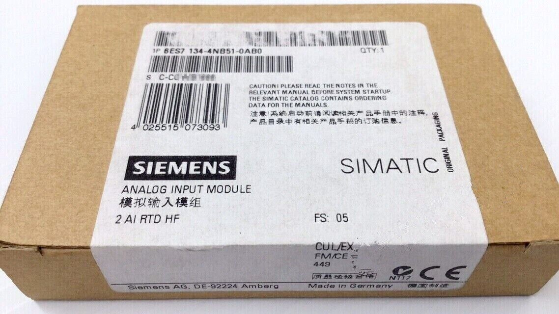 New In Box Siemens 6ES7134-4NB51-0AB0 / 6ES7 134-4NB51-0AB0 PLC Module