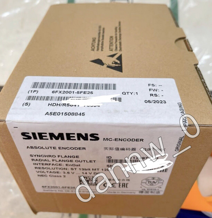 New In Box Siemens 6FX2001-5FE25 6FX2 001-5FE25 Actual value encoder