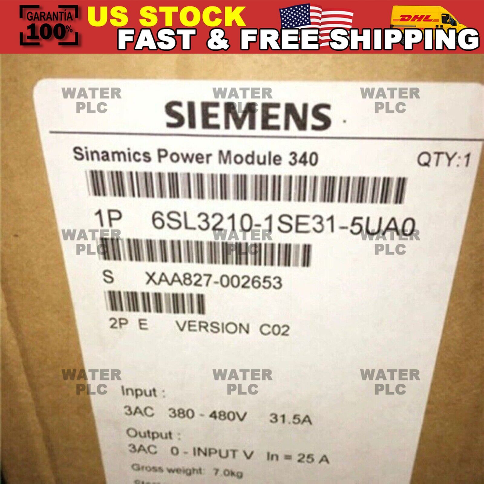 New Siemens 6SL3210-1SE31-5UA0 converter Power Module PM340 6SL3 210-1SE31-5UA0