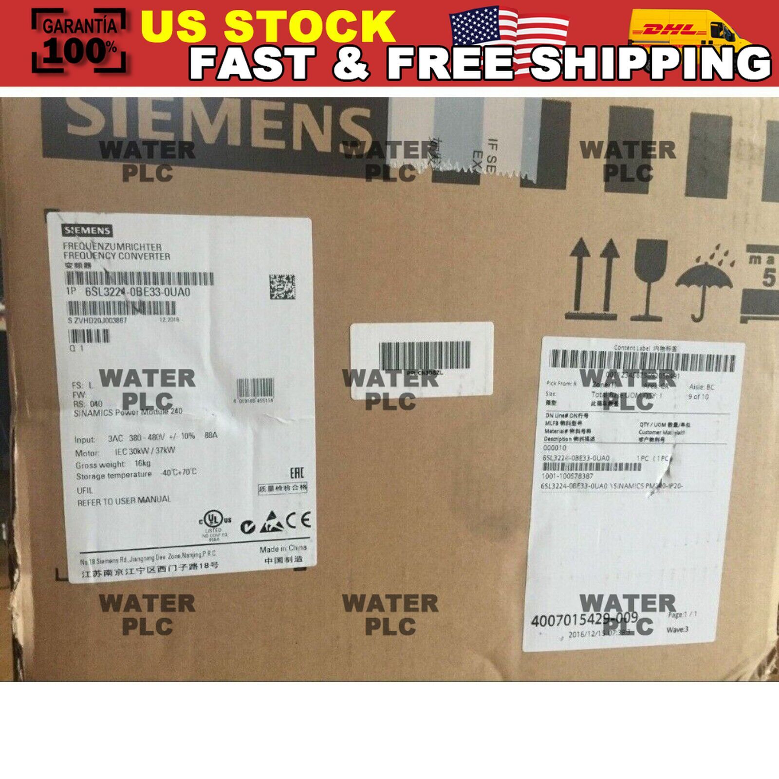 New Siemens G120 PM 240 Power Module 6SL3224-0BE33-0UA0 6SL3 224-0BE33-0UA0