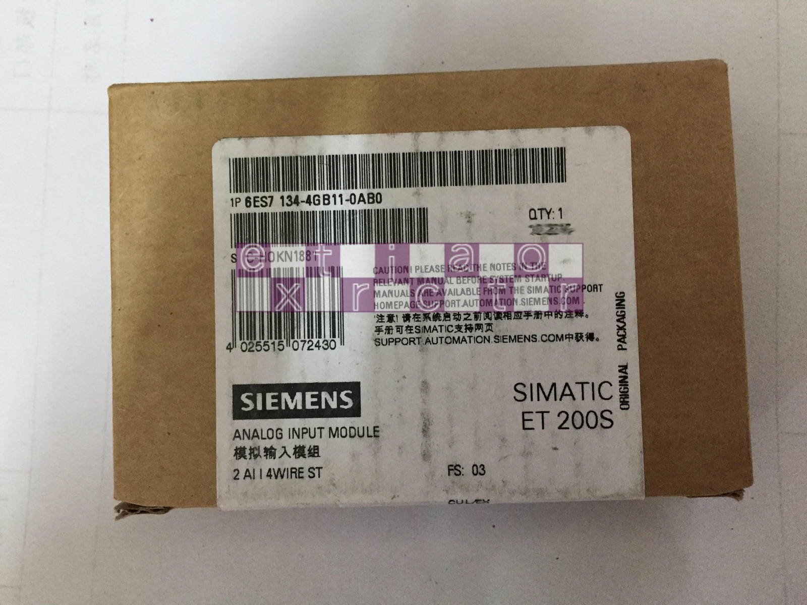 1PCS NEW SIEMENS 6ES7134-4GB11-0AB0 6ES7 134-4GB11-0AB0 DP Electronics module