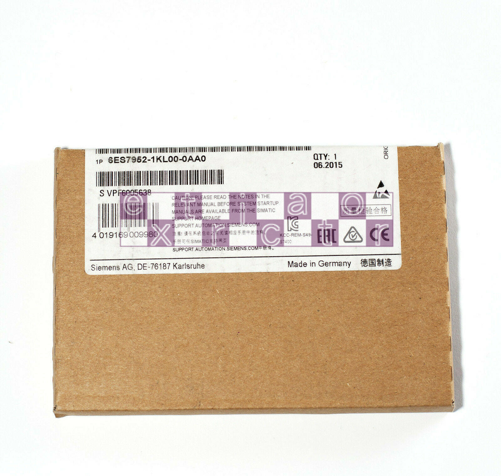 1PCS NEW SIEMENS 6ES7952-1KL00-0AA0 6ES7 952-1KL00-0AA0
