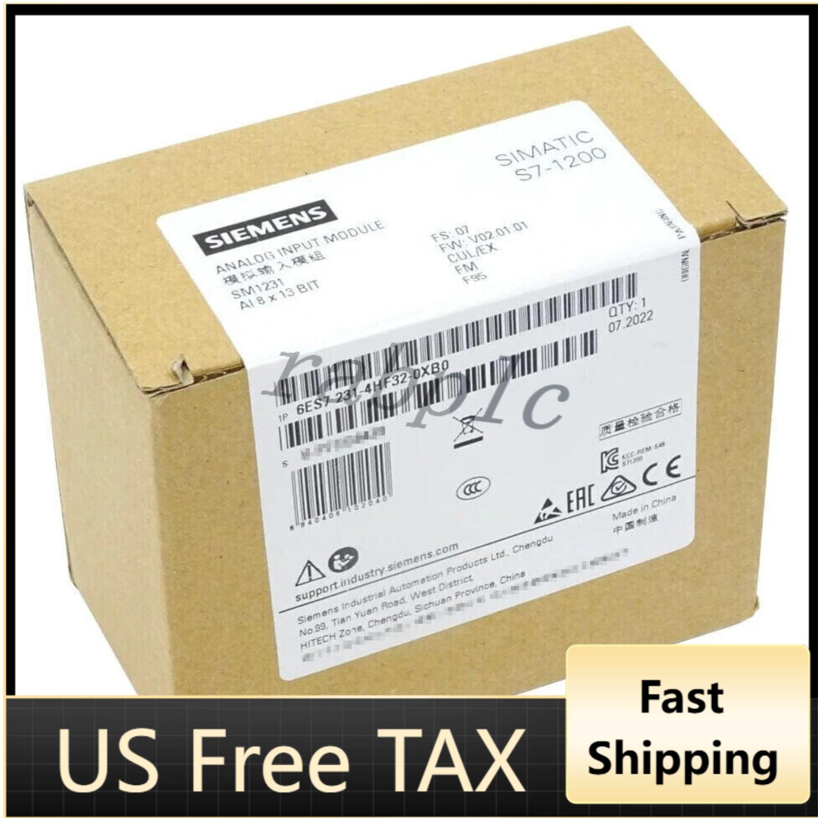 New Siemens 6ES7231-4HF32-0XB0 6ES72314HF320XB0 S7-1200 Analog input SM 1231