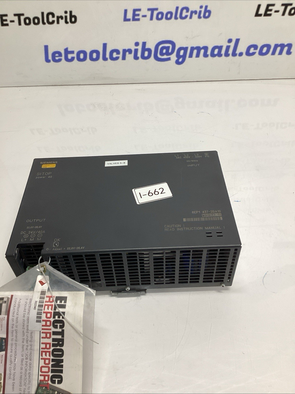 Siemens 6EP1 437-2BA10 Power Supply Module SITOP POWER 40 I-662