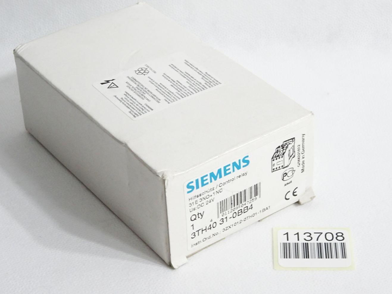 Siemens Auxiliary Contactor 3TH4031-0BB4/New Original Packaging