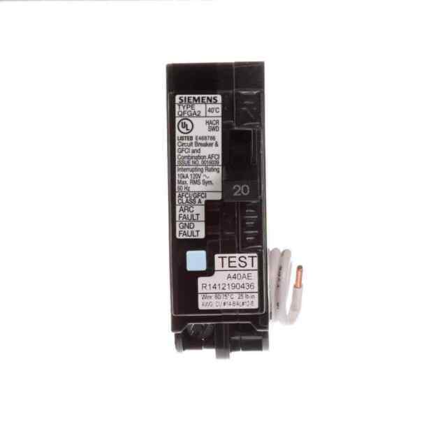 Siemens Q120DFP 20A Dual Function AFCI/GFCI Breaker - Black Brand New Sealed