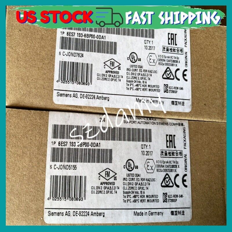 New Siemens 6ES7193-6BP00-0DA1 SIMATIC 6ES7 193-6BP00-0DA1 Base Unit Fast Ship