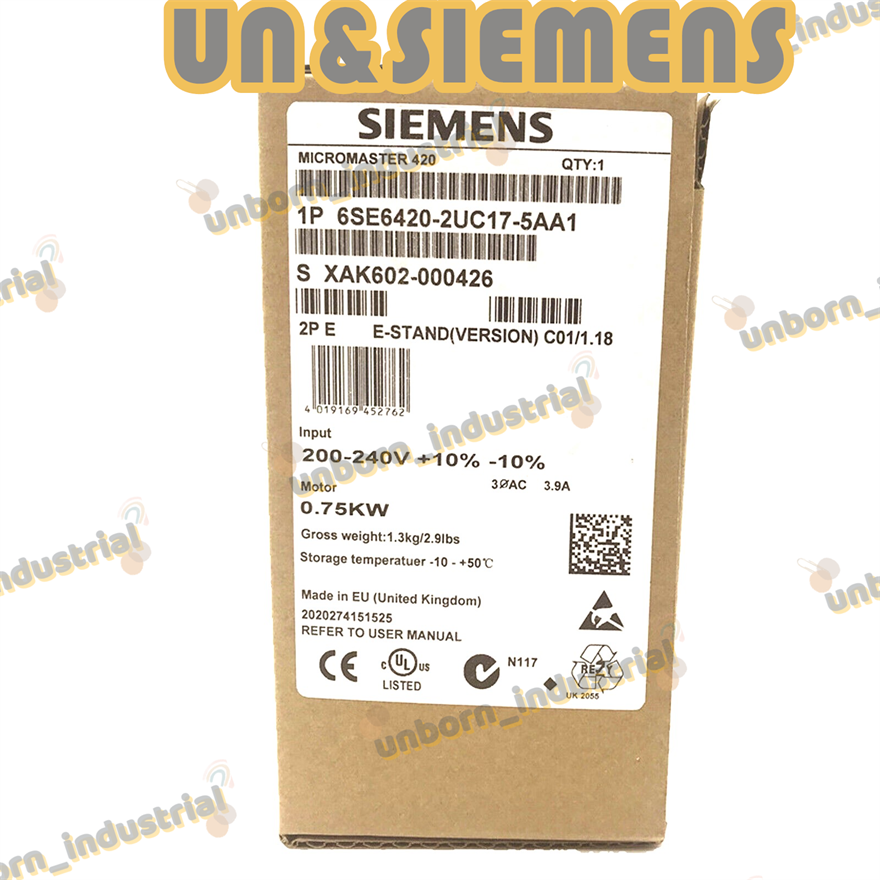 Brand New Siemens 6SE6 420-2UC17-5AA1 / 6SE6420-2UC17-5AA1