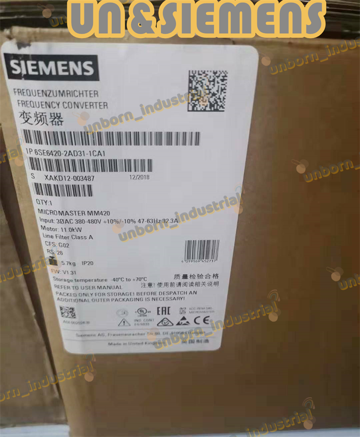 Brand New Siemens 6SE6 420-2AD31-1CA1 / 6SE6420-2AD31-1CA1
