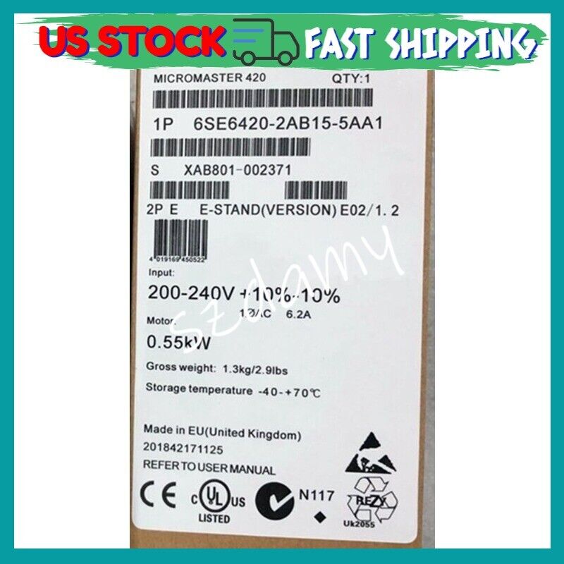 Siemens 6SE6 420-2AB15-5AA1 In Box MICROMASTER 6SE6420-2AB15-5AA1 Fast Shipping