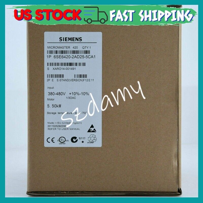 Siemens 6SE6 420-2AD25-5CA1 MICROMASTER 420 6SE6420-2AD25-5CA1 In Box Fast Ship