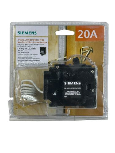 Siemens Q220AFCP QAF 20 Amp Double-Pole Combination AFCI Circuit Breaker