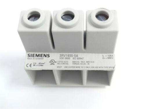 2 Pcs. Siemens 3-Phase Feed-In Terminal 3RV1935-5A