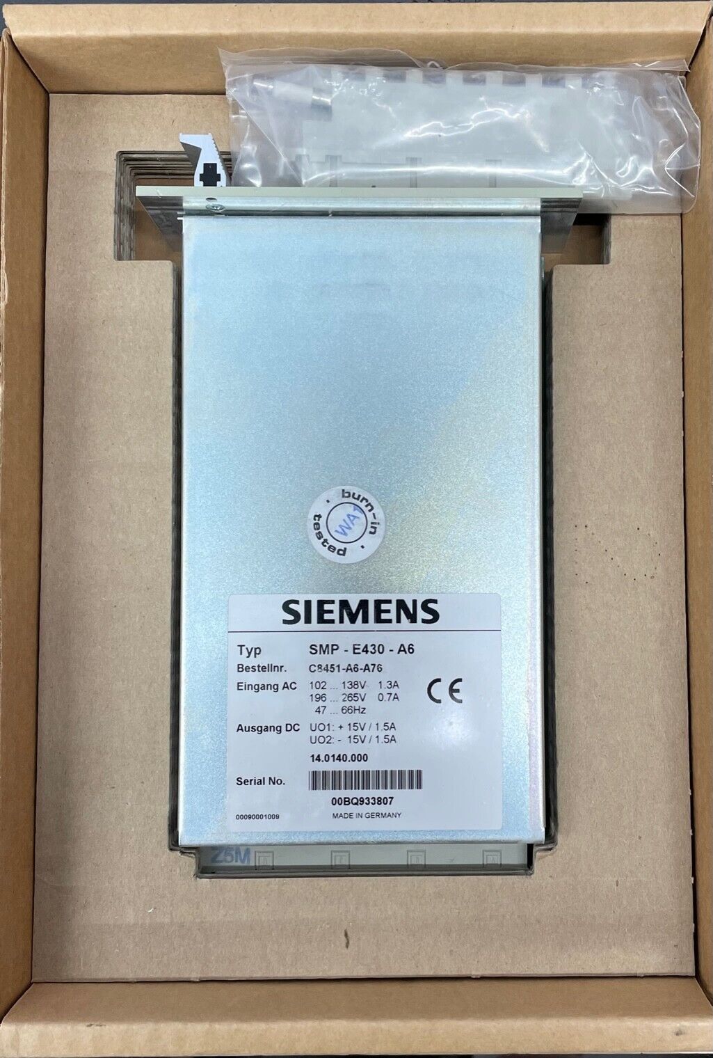 Siemens SMP-E430-A6 Power Supply