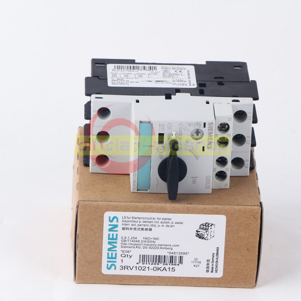 1PCS NEW 3RV1021-0KA15 0.9-1.25A Siemens breaker