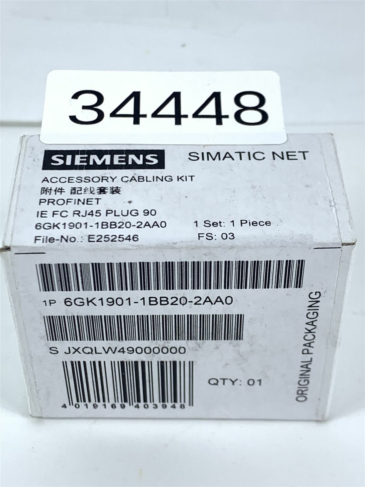 Siemens Simatic Net Profinet 6GK1901-1BB20-2AA0 Fiche Embrochable