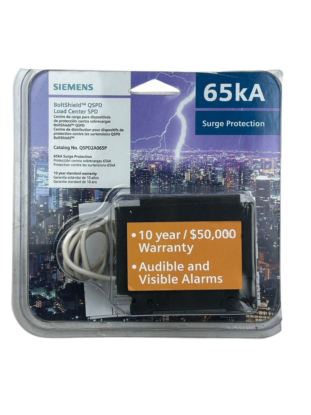 Siemens QSPD2A065P BoltShield 2-Pole 120/240V Surge Protection Device - Open Box