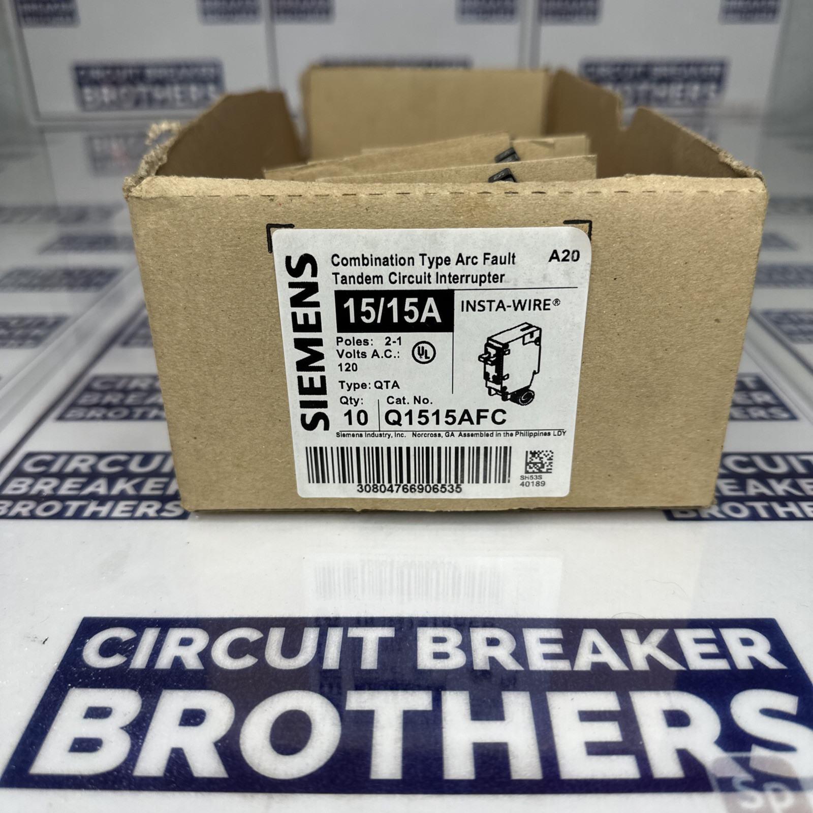 4 PACK SIEMENS Q1515AFC ARC FAULT TANDEM CIRCUIT BREAKERS NEW (SHIP SAME DAY)