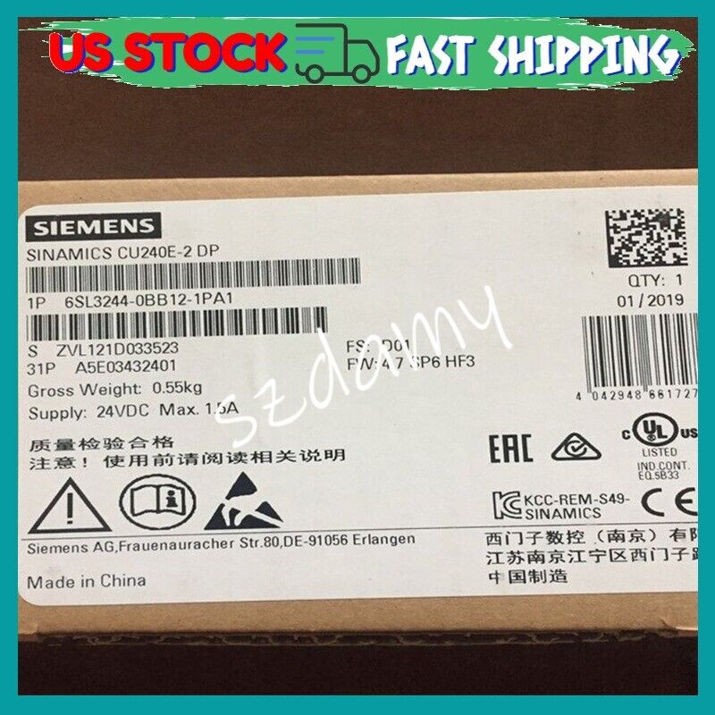 New Siemens 6SL3244-0BB12-1PA1 SINAMICS 6SL3 244-0BB12-1PA1 Control Unit In Box
