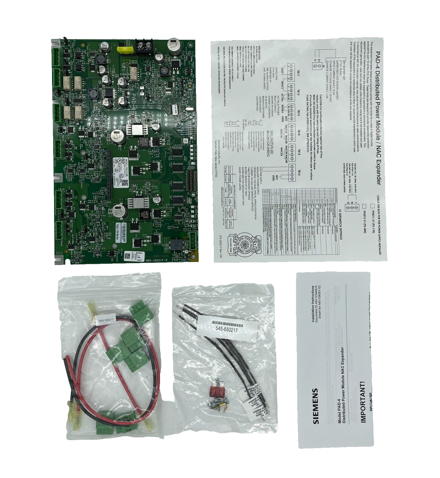 Siemens PAD-4-MB (500-650217) PAD-4 NAC Expander Main Board