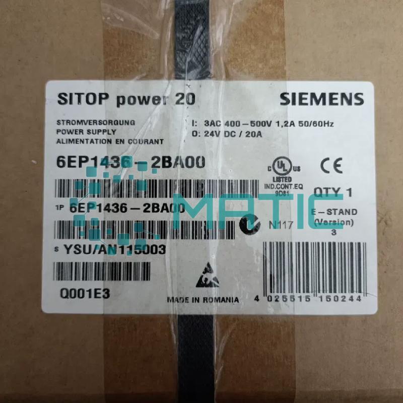 NEW In Box Siemens 6EP1436-2BA00 Power Supply 6EP14362BA00