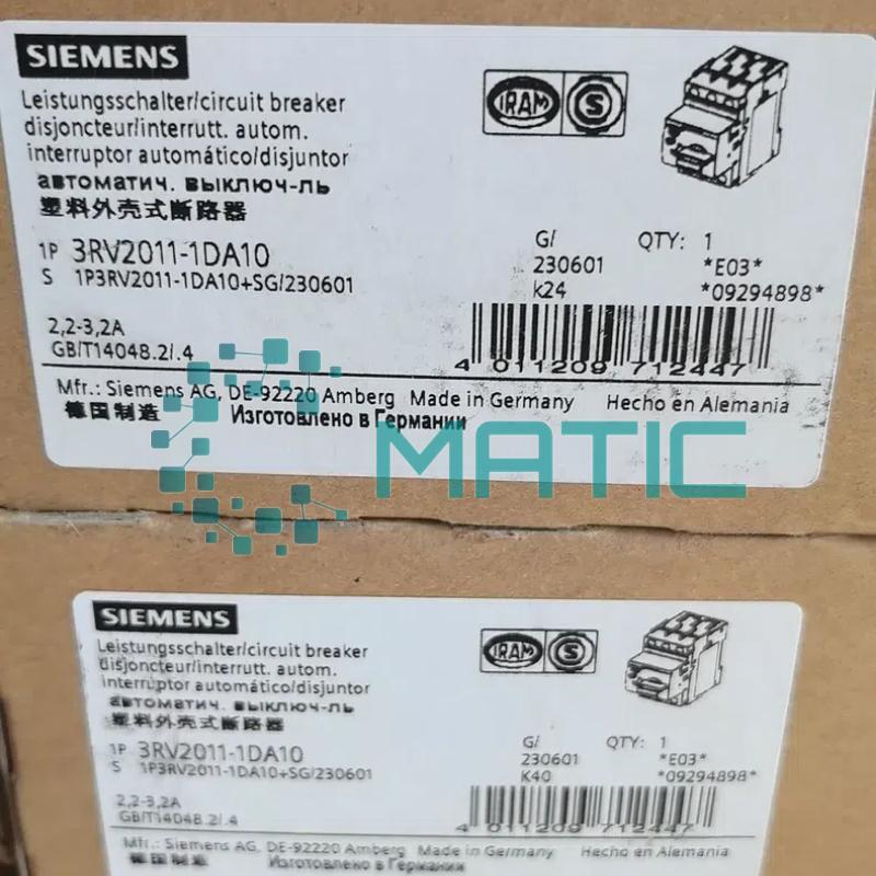 NEW In Box Siemens 3RV2011-1DA10 Circuit Breaker 3RV20111DA10