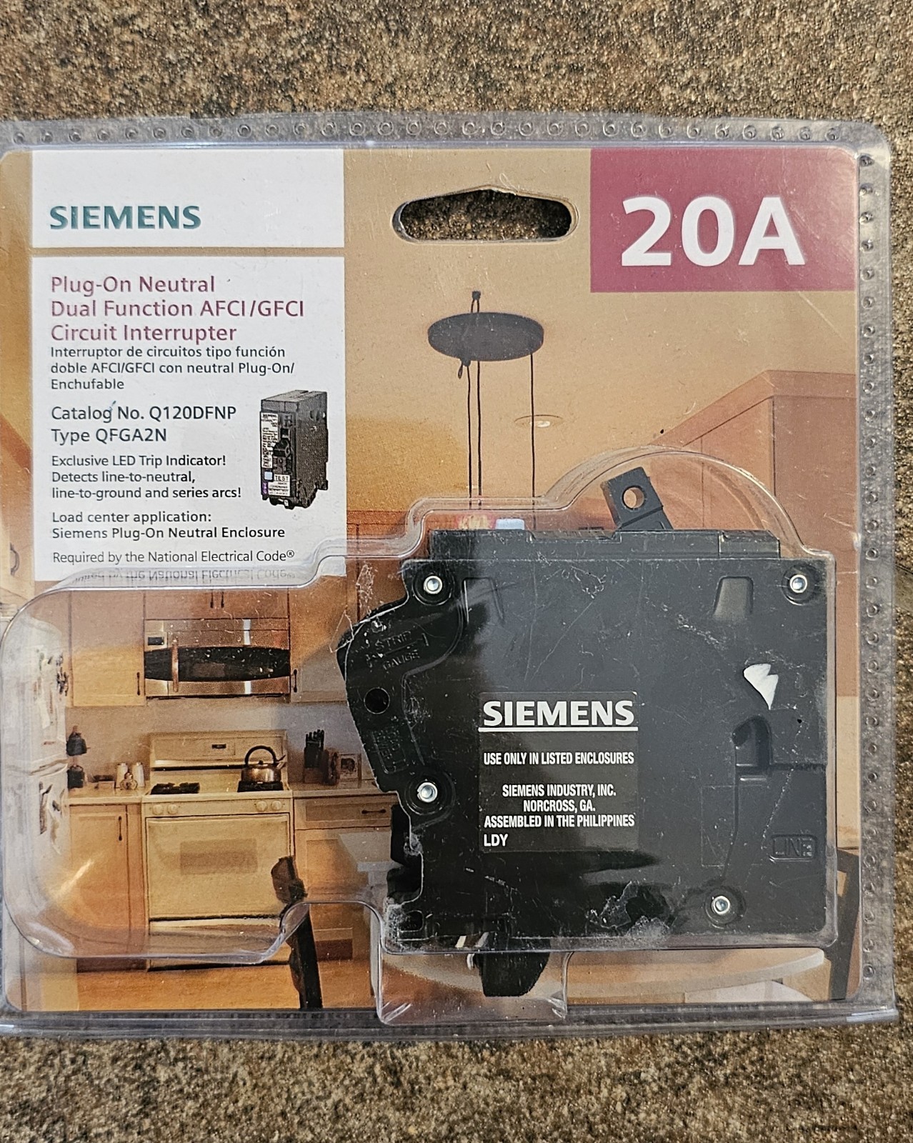 Siemens Q120DFNP Dual Function Circuit Breaker