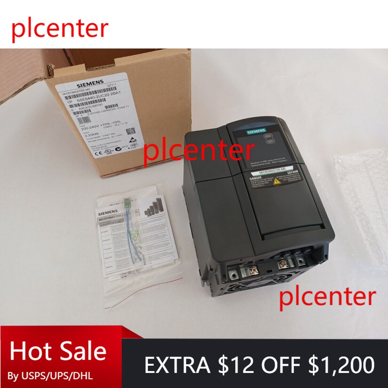 New Siemens 6SE6440-2UC22-2BA1 6SE64402UC222BA1 MICROMASTER440 without filter